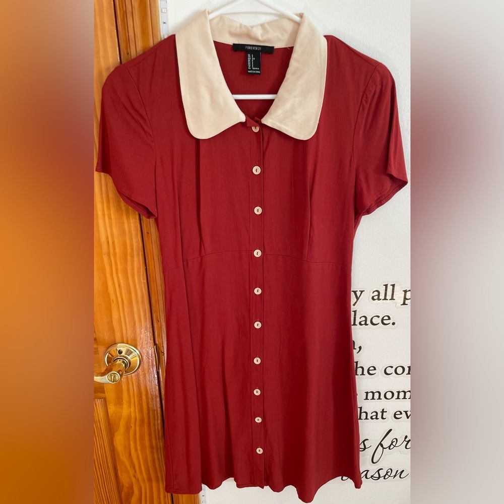 Forever 21 | Fire Brick | Button Down Dress
